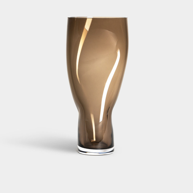 Squeeze Handmade Glass Table Vase, 13.39" H x 5.71" W x 5.71" D