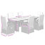 6 - Person Patio Dining Set Rectangular Table with Cushions Included