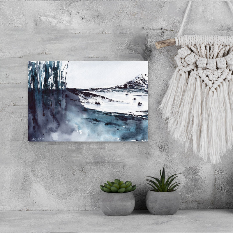 Contemporary Art Abstract Serene Tranquil Landscape Nature Wall Art by Isabel Aguilar Alonso - Wrapped Canvas Print