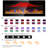Wall Mounted Fireplace 36 Inch, 5000 /H, 16 Flame Colors, Double Device Inch Electric Fireplace, Tempered Glass, , Remote Operated