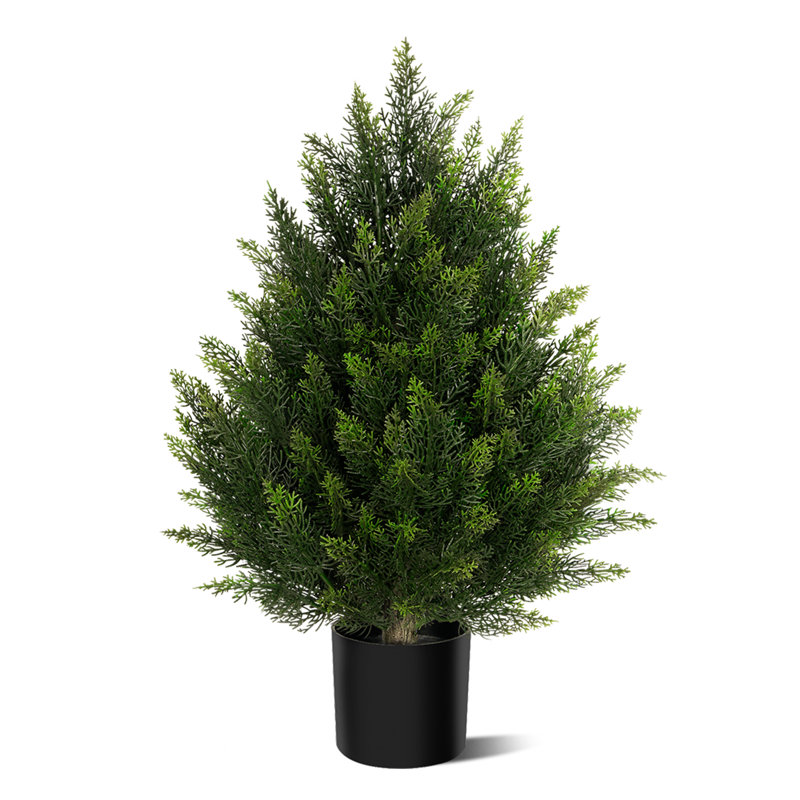 Adorable plante en pot de cèdre artificiel, 1, H 23,62 po x l 17,72 po x P 17,72 po 