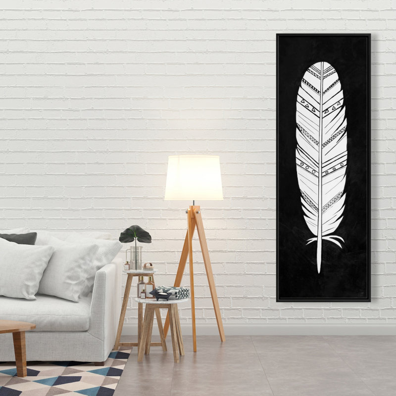 Impression sur toile Native American Feather, H 60 po x l 20 po