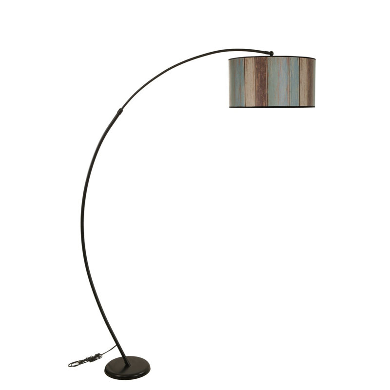 Pontus 185cm Arched Floor Lamp, Black