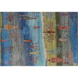 Traditional, Transitional One-of-a-Kind Rectangle 3'4" X 4'9" Hand Knotted Area Rug
