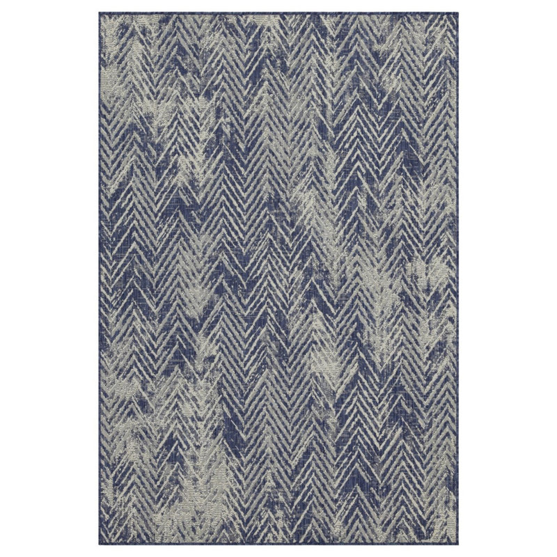 Sunshine GC_HAR2010 Blue Indoor/Outdoor Area Rug, Rectangle 5'3" x 7'3"