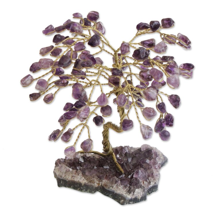 House of Hampton® Amenda Mystical Tree Amethyst Gemstone Tree - Wayfair ...