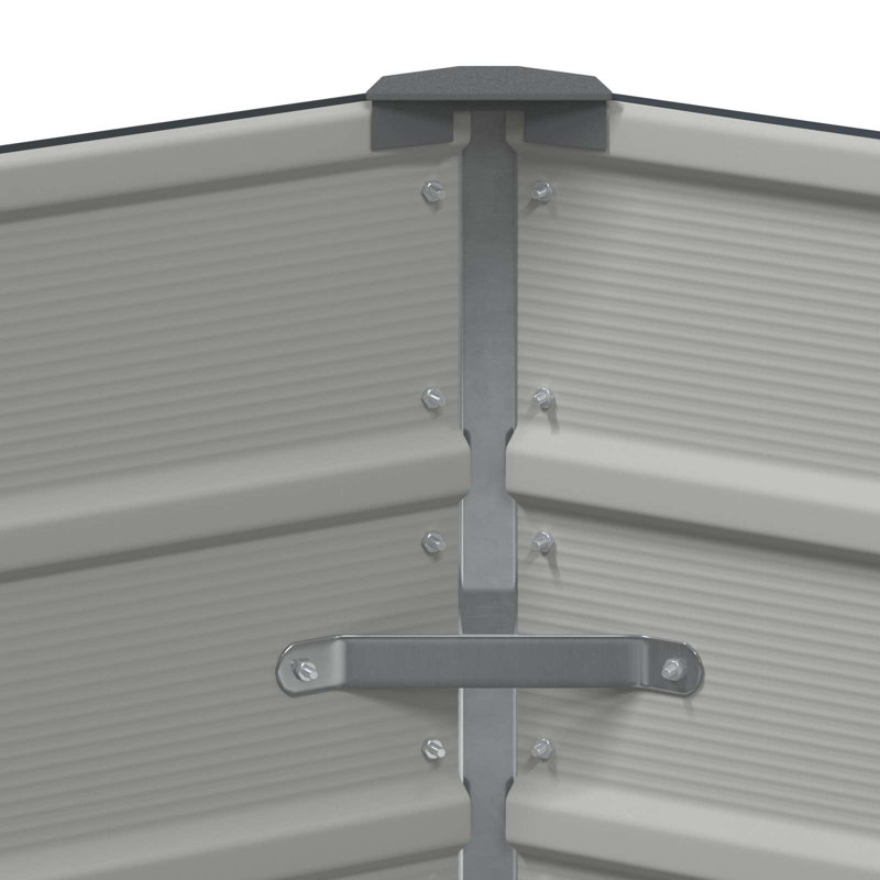 Raised Garden Bed, 75cm H x 129cm W x 129cm D, Anthracite