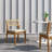 Set of 2 Weather-Resistant Solid Wood Stackable Outdoor Dining Chairs with Cream Cushions