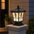 Vintage Solar Powered Pier Mount Light with Remote Control, 4-Color IP65 Waterproof Outdoor Post Lantern with E26 Base-920956993