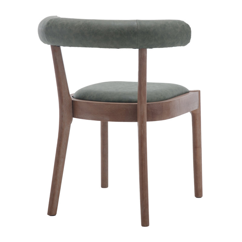 Janosh Solid Back Side Chair, Green