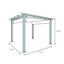 Pergola en aluminium avec finition thermolaqué grise et toile réglable Florence-39493270-39493083