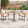 2 Person Patio Bistro Set with Removable Cushion
