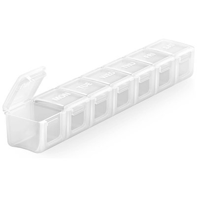  XL Pill Box, Case w, Clear Lid, Arthritis-Friendly, BPA-Free, Easy-Clean