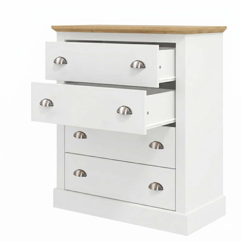 Sufy Octave 4 Drawer Chest of Drawers, White