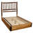 Fireside Lodge Hickory Log Traditional Platform Bed - Double - Espresso-486099627-486099625