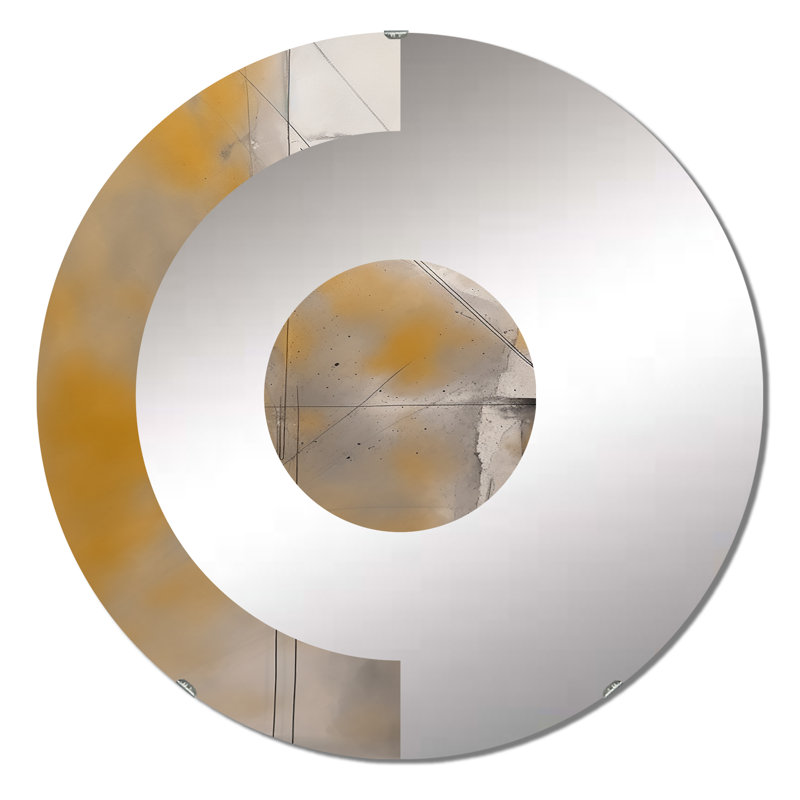 Zuzu - Miroir mural demi-cercle, 23,6 po x 23,6 po