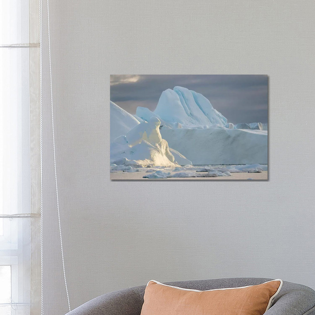 Ilulissat Icefjord Also Called Kangia Or Ilulissat Kangerlua At Disko Bay - Wrapped Canvas Print