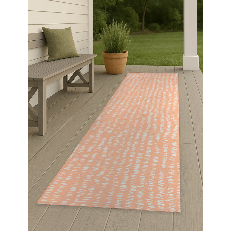 Tapis d'extérieur antidérapant Crop Row, Tapis de couloir 2 pi 6 po x 8 pi