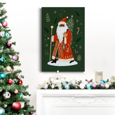 «Little St. Nick II», toile tendue avec châssis de qualité supérieure - prête à être accrochée