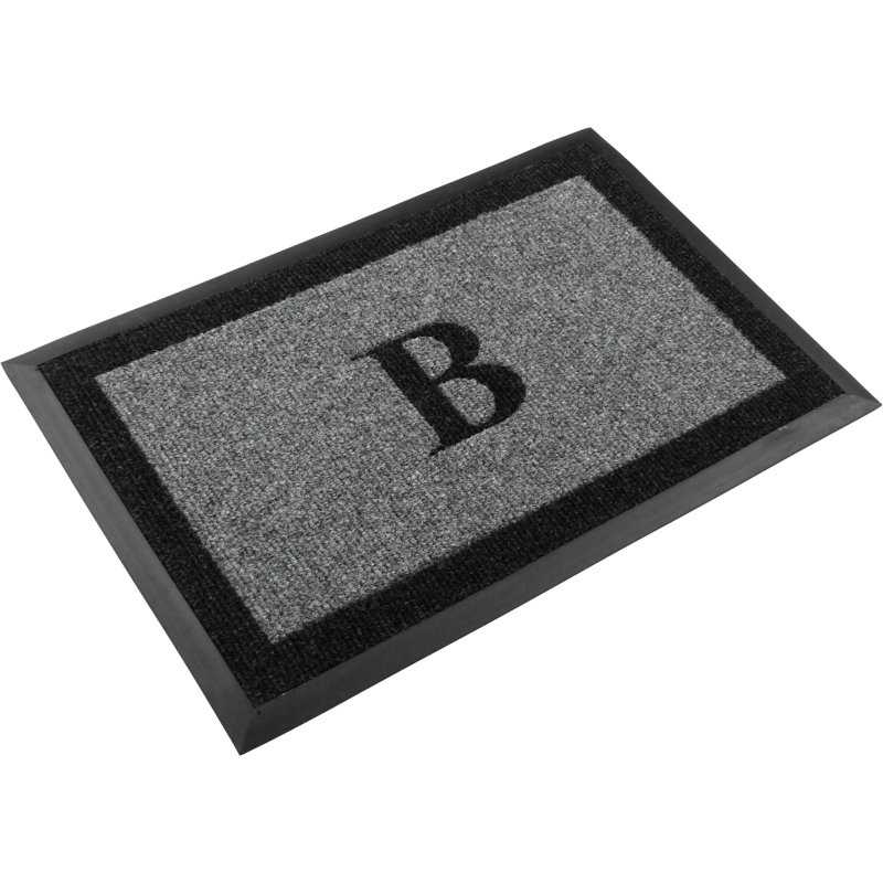 Tapis d'extérieur antidérapant Asai, Gris, B, l 24 po x L 48 po