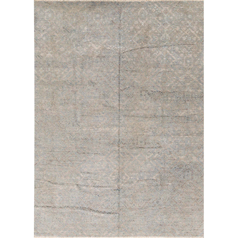 South Sea One-of-a-Kind 9'11" X 13'7" Wool Area Rug in Grey