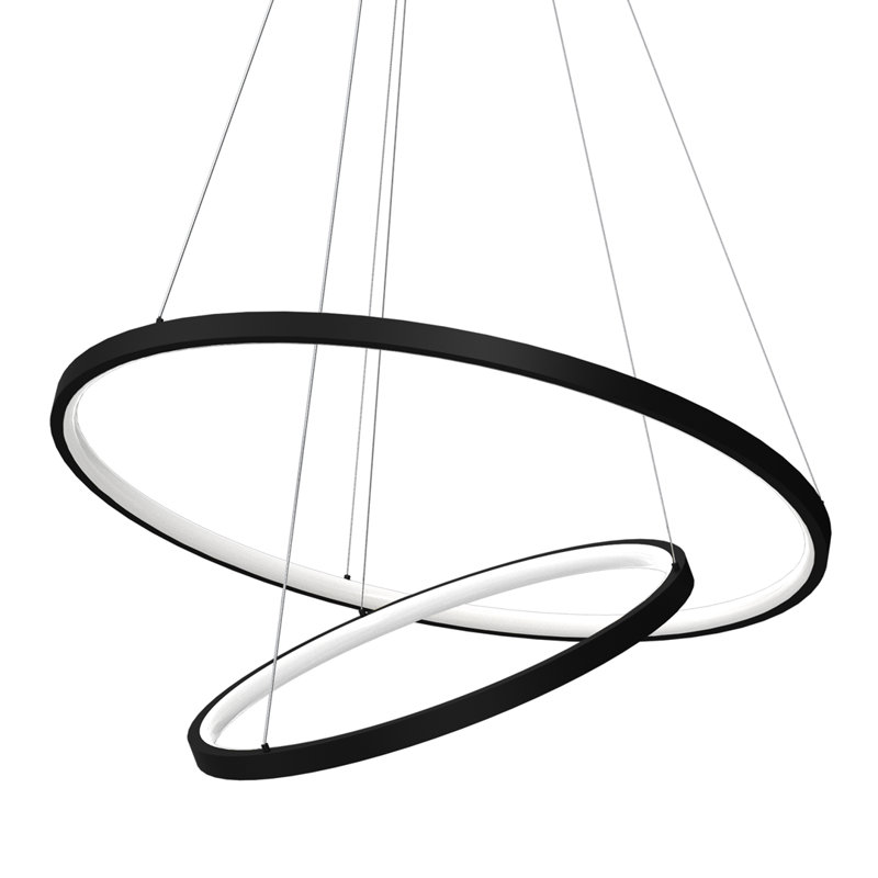 Bradstreet 2 - Light LED Geometric Pendant, Black