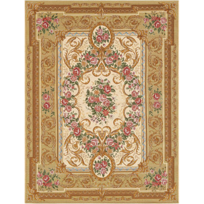 Tapis traditionnel d'extérieur Nil ivoire et beige