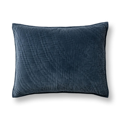 Elms Velvet Crisp Blue Standard Sham