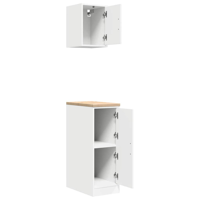 2 Piece Garage Cabinet Part Or Accessory, White