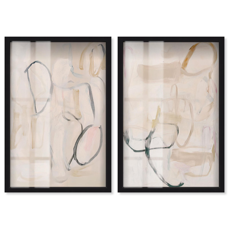 Neutral Serenity Gold Art , Noir, H 16 po x l 11 po