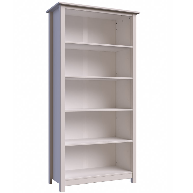 Bibliothèque en bois de pin massif Albrecht, Blanc
