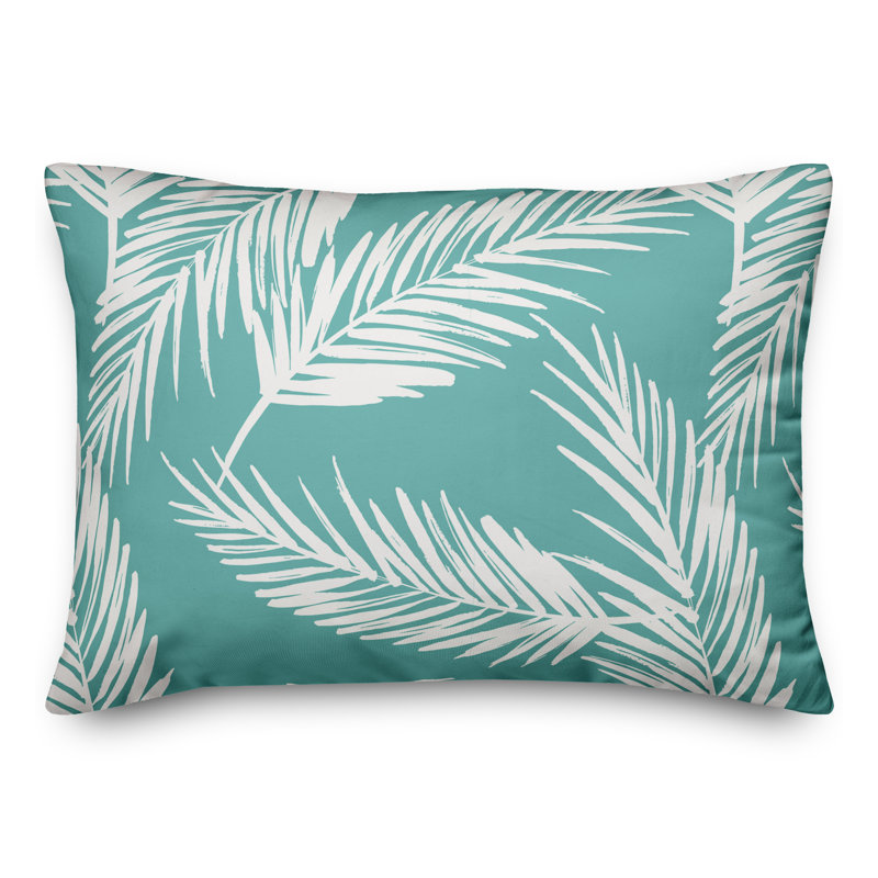 Nature Palm Rectangular Pillow Cover & Insert, Teal
