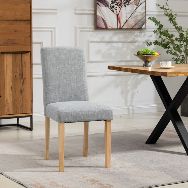 Akram Velvet Upholstered Dining Chair, Light Grey