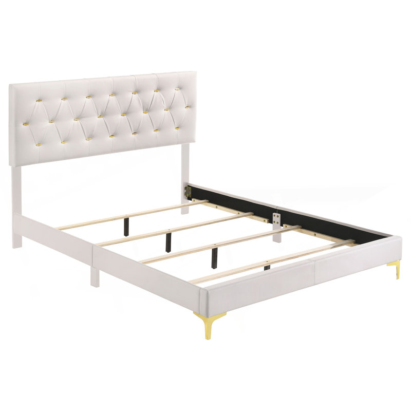 James White Upholstered Eastern King Panel Bed