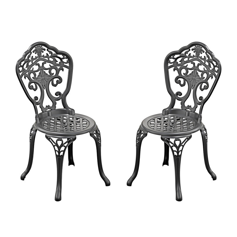 Ensemble de 2 chaises de patio en aluminium