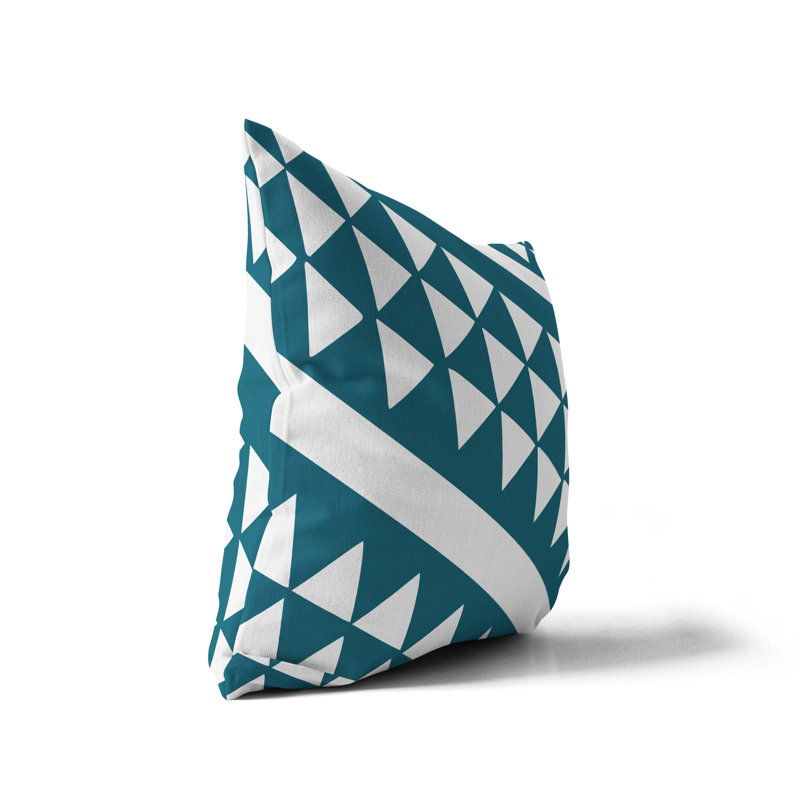 Housse de coussin d'extérieur carré et insert, L 19 po x H 19 po, Turquoise