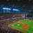 Baseball Game Man Cave Green Framed Canvas Home Decor