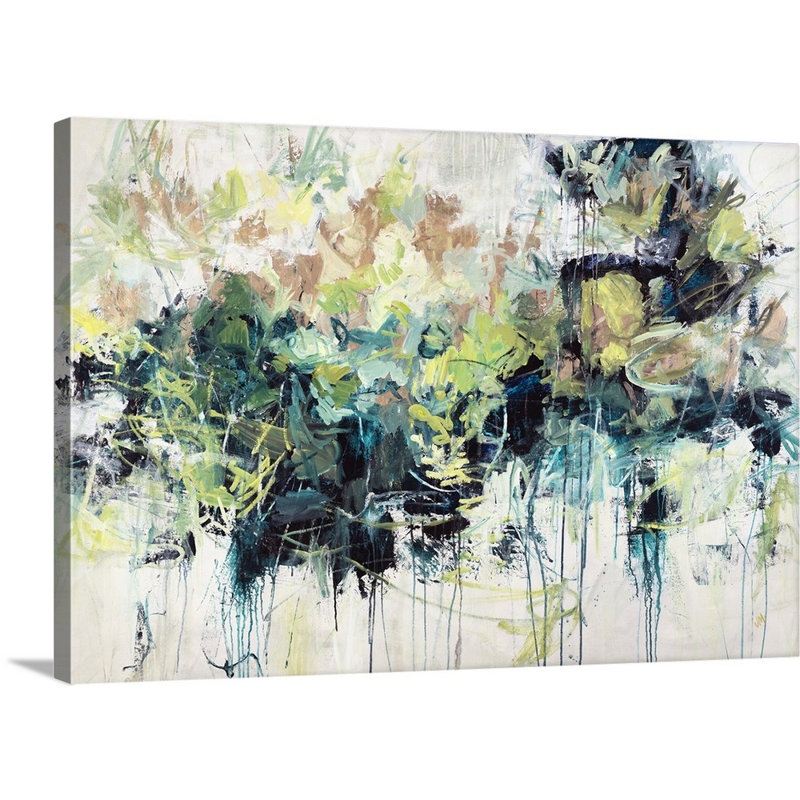« joyful jungle », peinture sur toile, Toile tendue, H 12 po x l 18 po x P 1,25 po