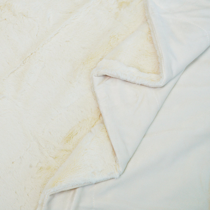 Knitted Throw Blanket, White