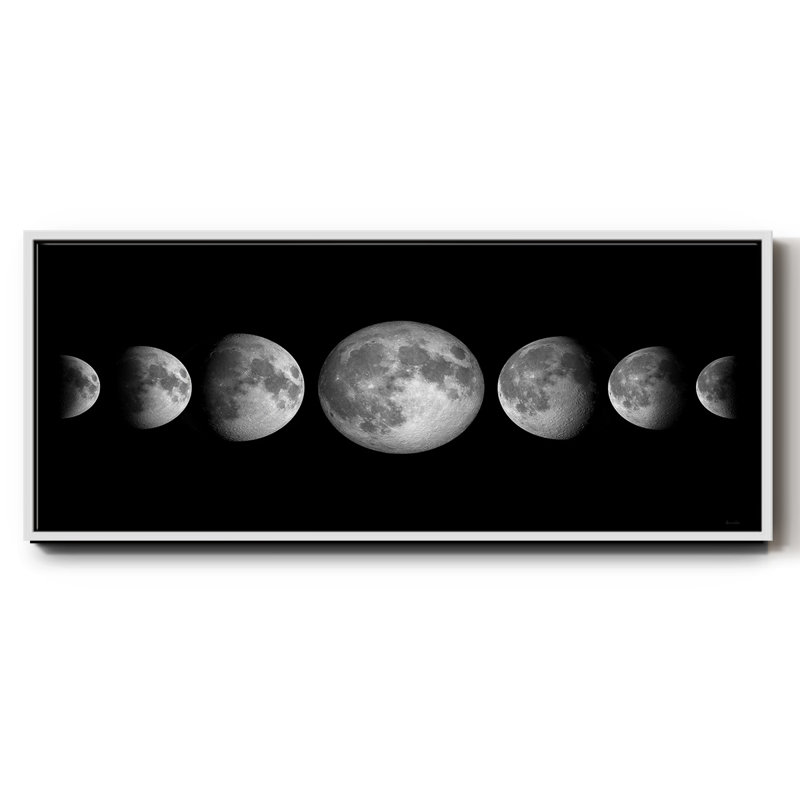 Lunar Phases- Framed Canvas
