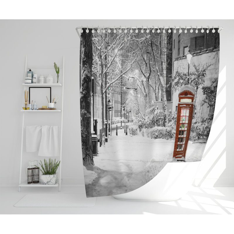 Jacquon Polyester Shower Curtain Set