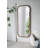 31.4X1.4X74" Oversized Wooden Floor Mirror With Unique Brown Frame
