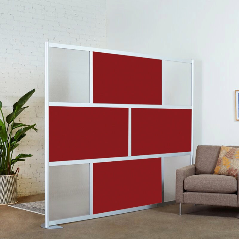 Cloison 3 panneaux autoportante Orrie, Marron, Standard