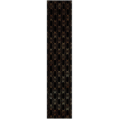 Contemporary Vincente Rug Black and Gold 