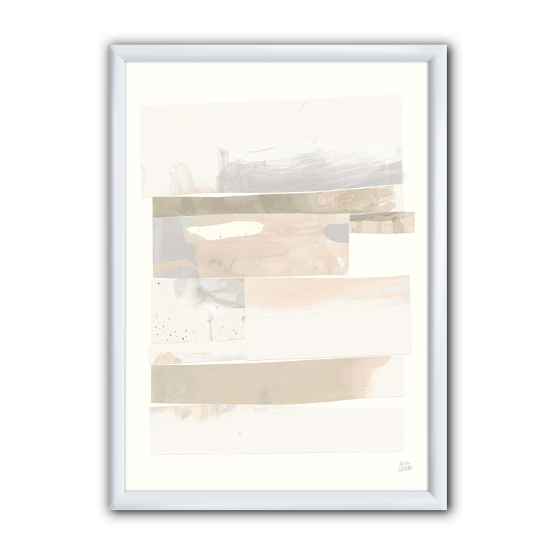 « geometric neutral form iv », reproduction d’image sur toile, H 46 po x l 36 po x P 1,5 po, Cadre blanc
