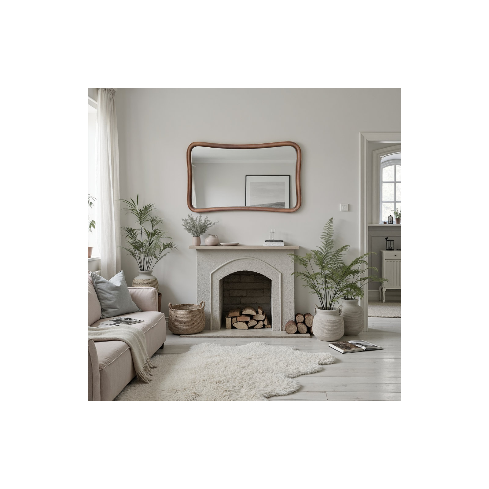 Waveform Rectangular Mirror