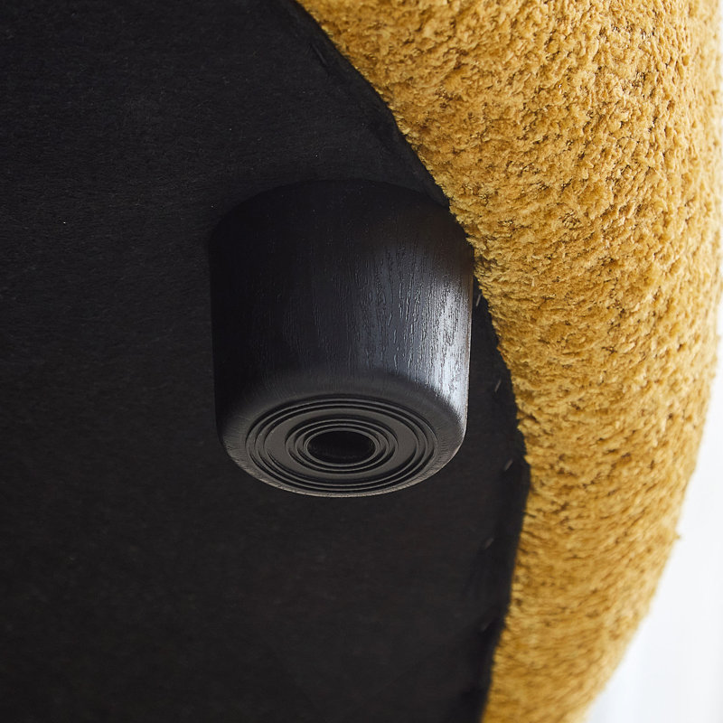 Canapé d'angle surdimensionné avec méridienne incurvée, canapé moderne en bouclette pour salon, Boucle jaune