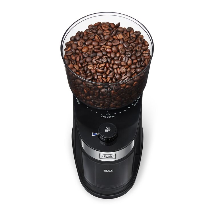 Krups 8 oz. Black Precise Burr Coffee Grinder with Programmable