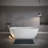 59" Freestanding Solid Surface Bathtub, Luxury Stone Resin Freestanding Soaking Bathtub With Overflow And Pop-Up Drain For Contemporary Bathroom, Matte White-123339644