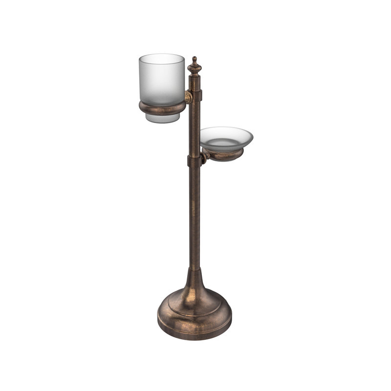 Porte-verres à anneaux multi-accessoires meuble-lavabo top, Bronze vénitien